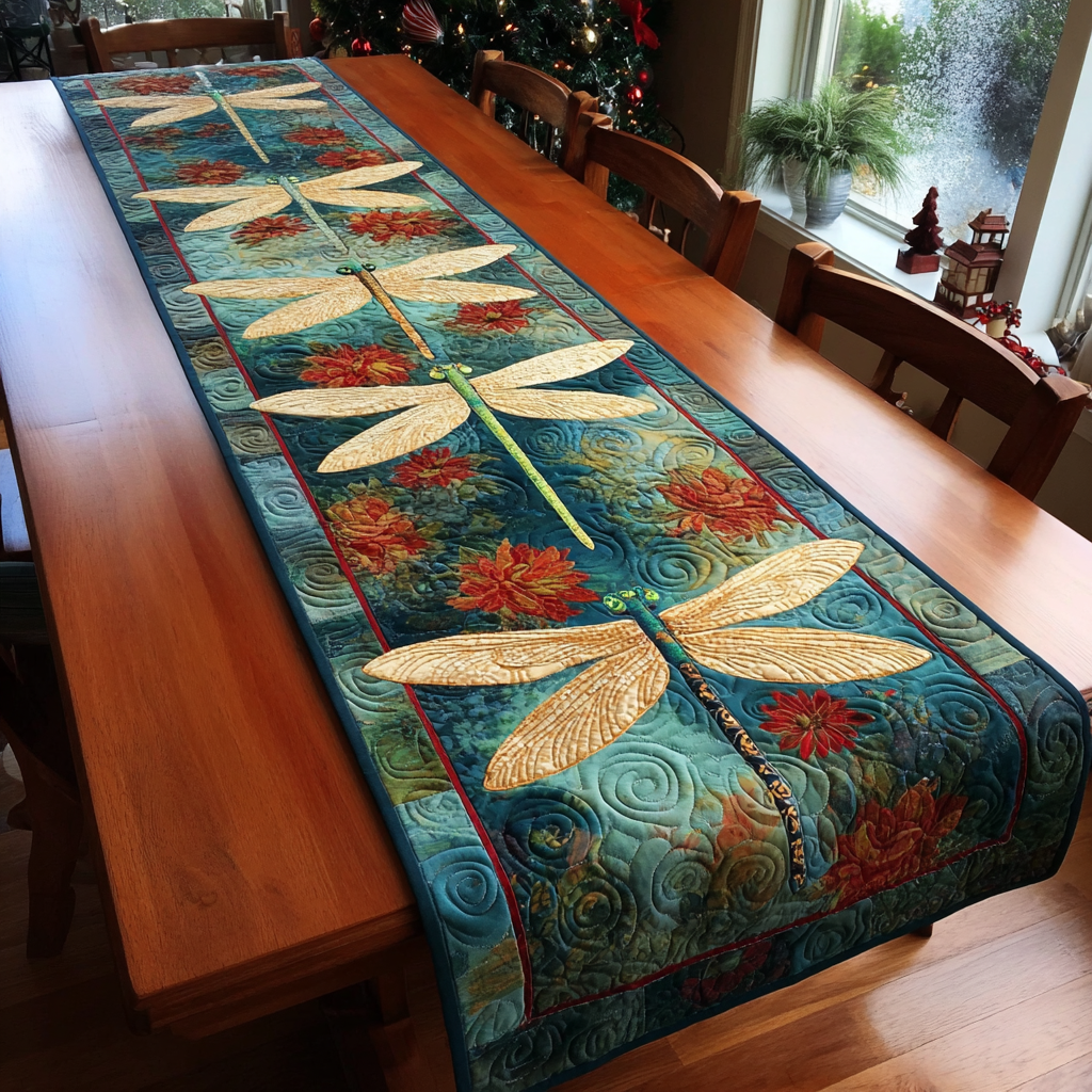 Dragonfly Quilted Table Runner NCU0QN052