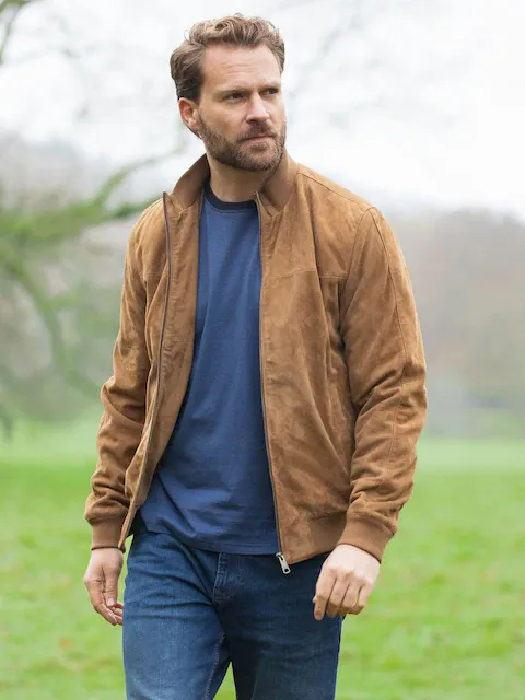 Premium Suede Bomber Jacket – Timeless Style
