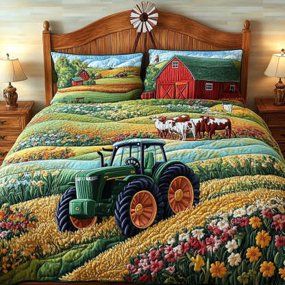 Farm 3-Piece Quilted Bedding Set NCU0VT141