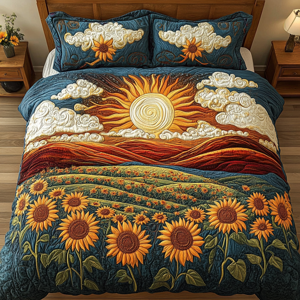 Sunshine 3-Piece Quilted Bedding Set NCU0VT94