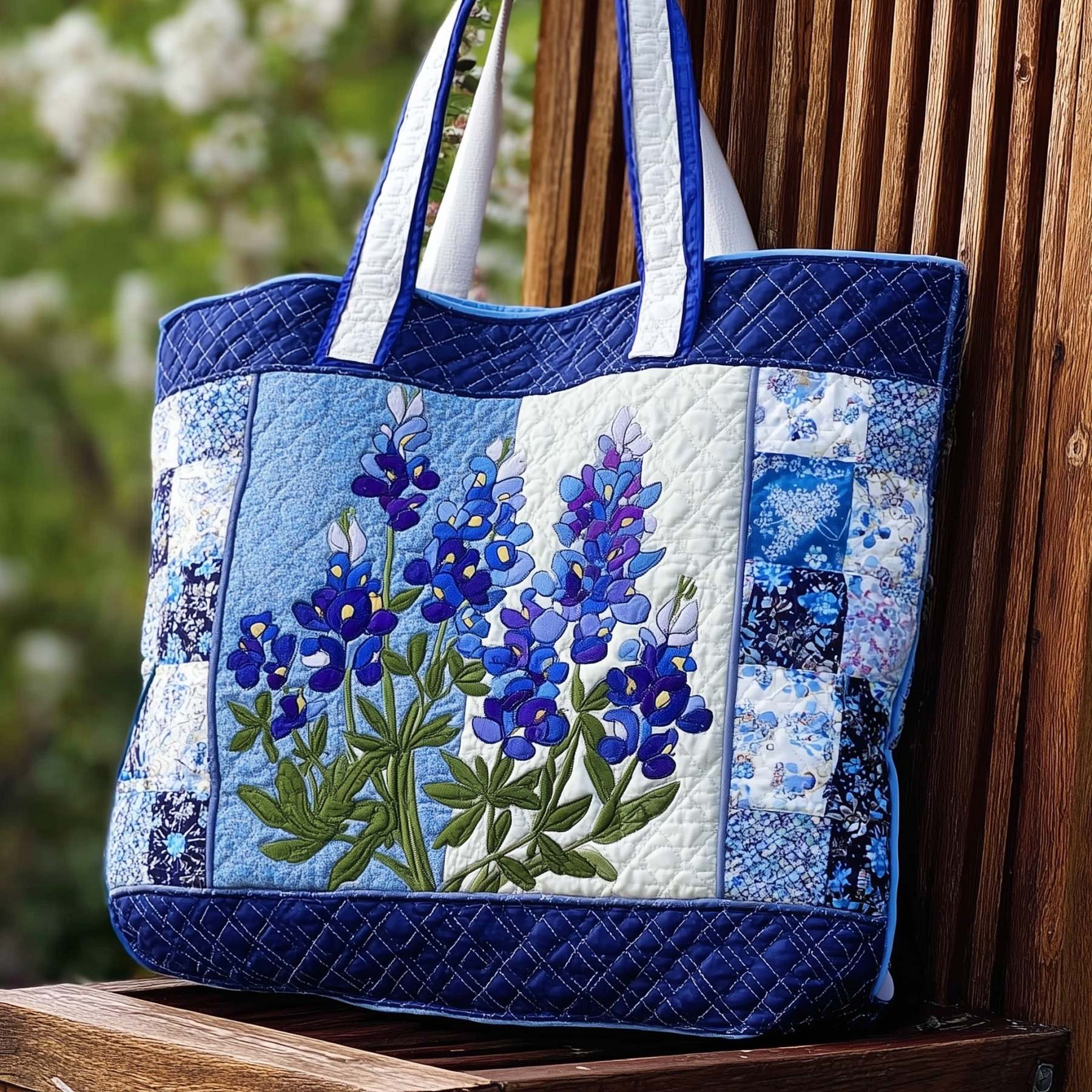 Bluebonnet Quilted Tote Bag GFTONL5309