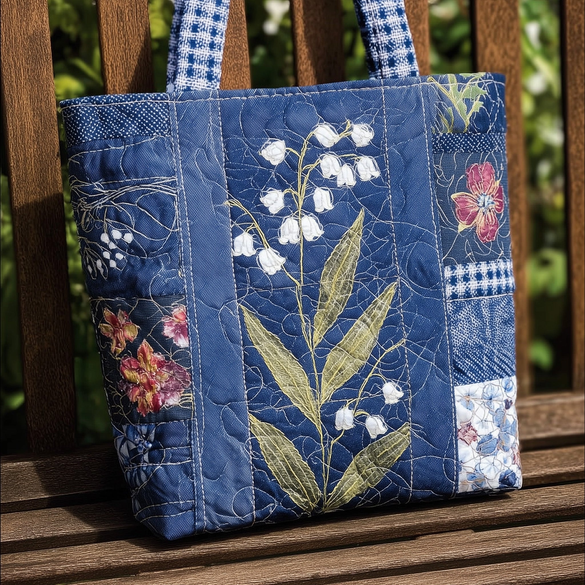 Vintage Lily Of The Valley Quilted Tote Bag GFTONL5569