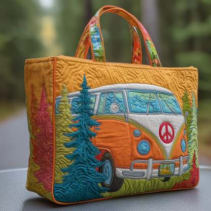 Hippie Van Quilted Tote Bag GFTOTP10755