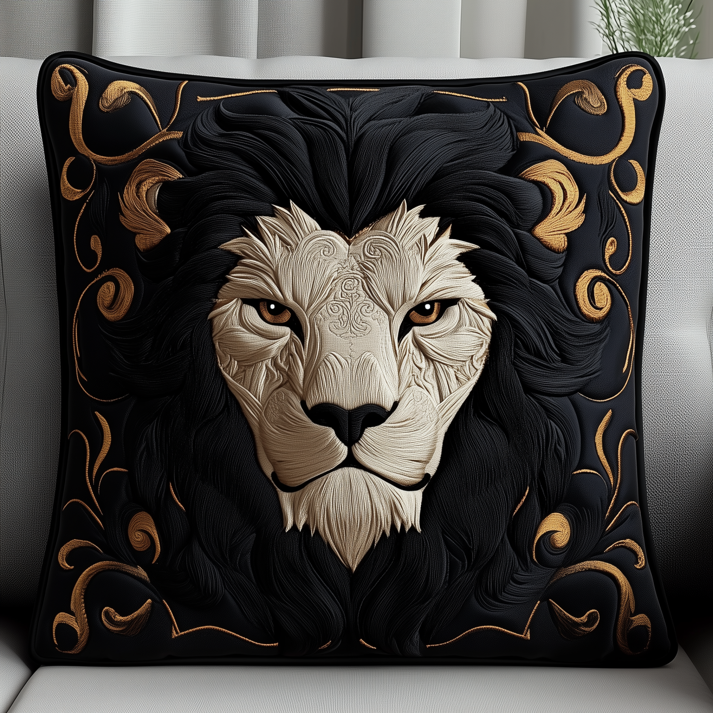Majestic Lion Quilted Pillow Case GFTOTP1347