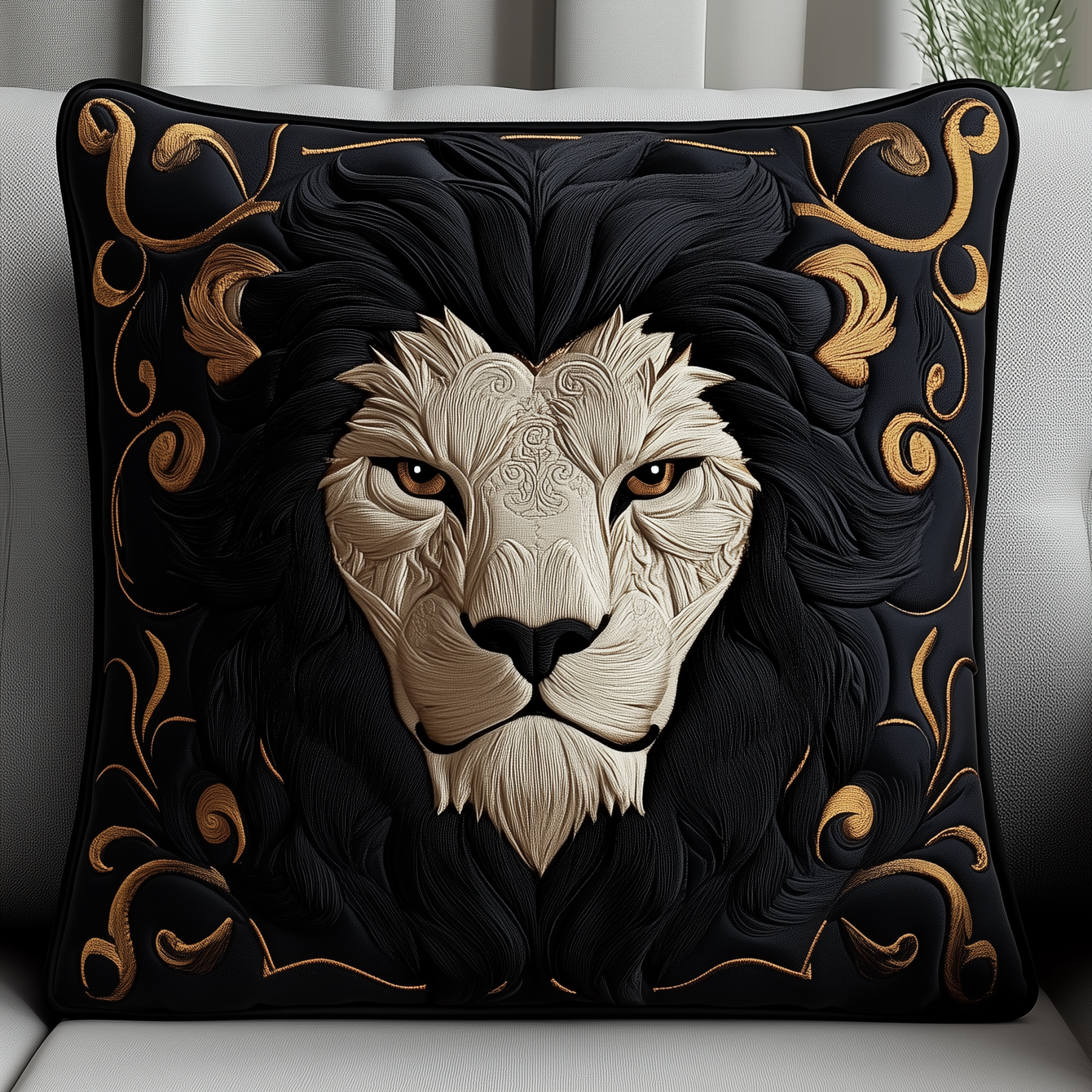 Majestic Lion Quilted Pillow Case GFTOTP1347