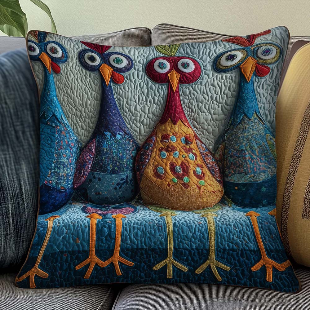 Funky Chicken Quilted Pillow Case GFTOTP14031