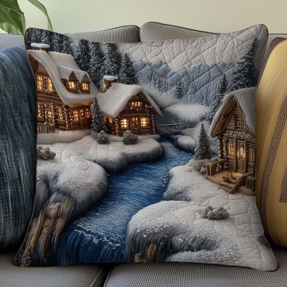 Frosted Townscape Quilted Pillow Case GFTOTP14209