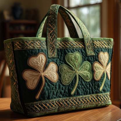 Irish Shamrock Quilted Tote Bag GFTOTP9062