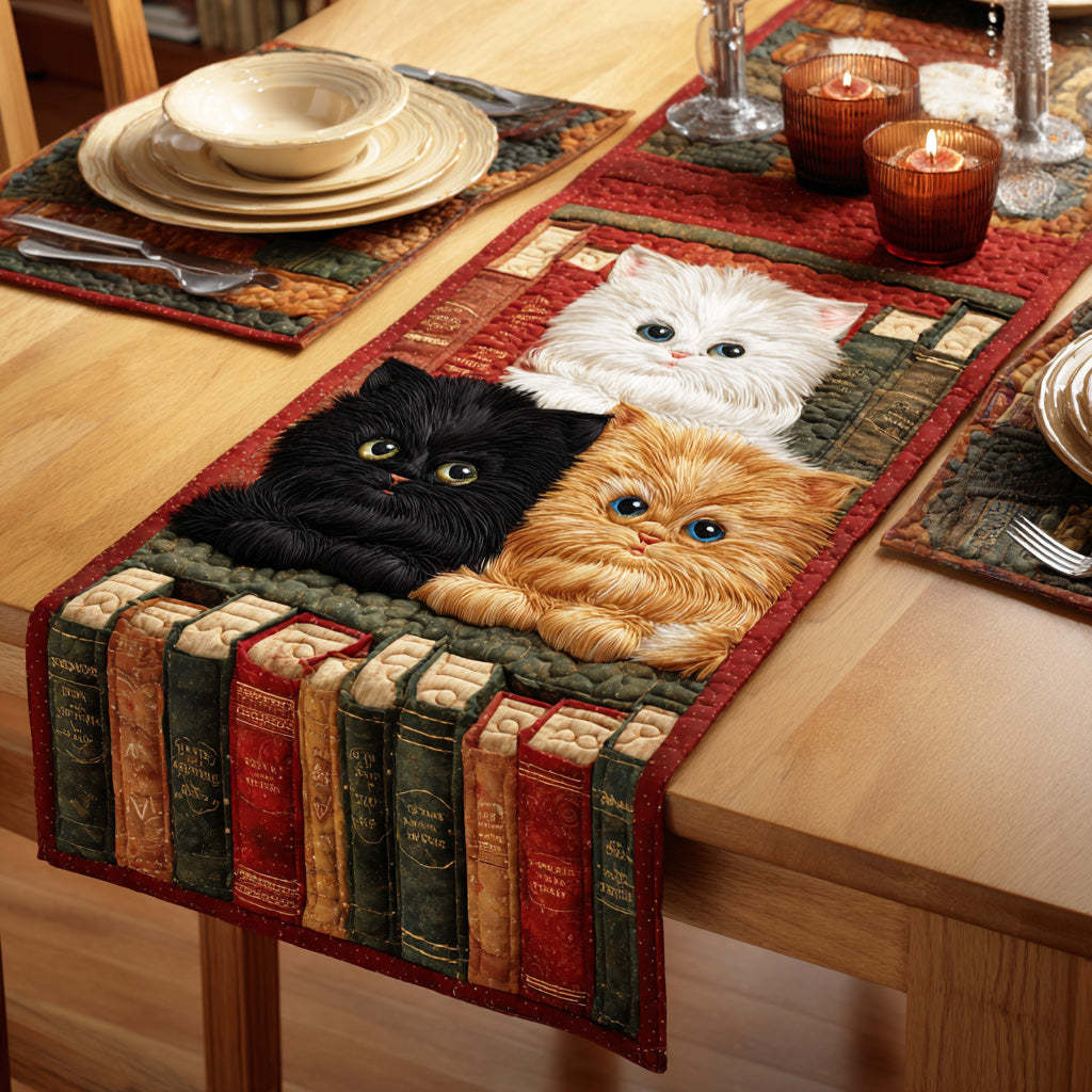 Library Paws Quilted Table Runner NCU0NTD1223