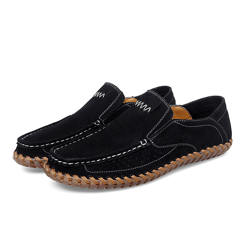 (⏰Last Day 70% OFF🔥)Men's Handcrafted Suede Slip-On Loafers | Lightweight, Rebound Cushioning for Driving & Casual Comfort