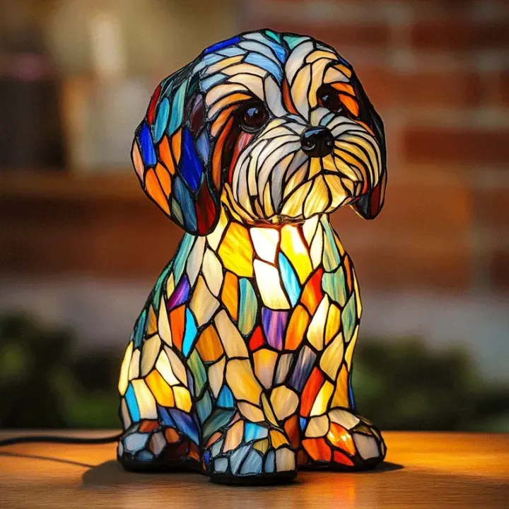 Luminous dog - handmade lamp that makes hearts shine