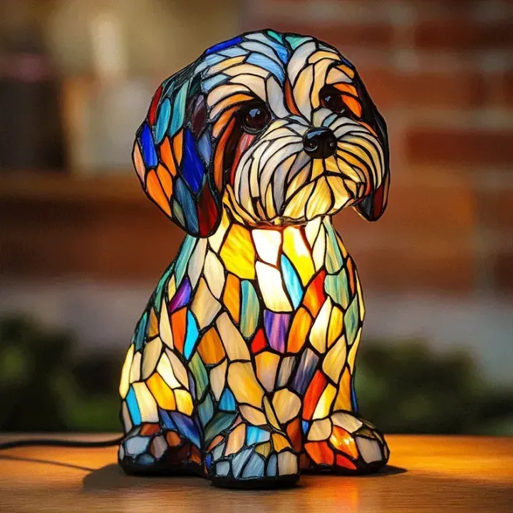 Luminous dog - handmade lamp that makes hearts shine