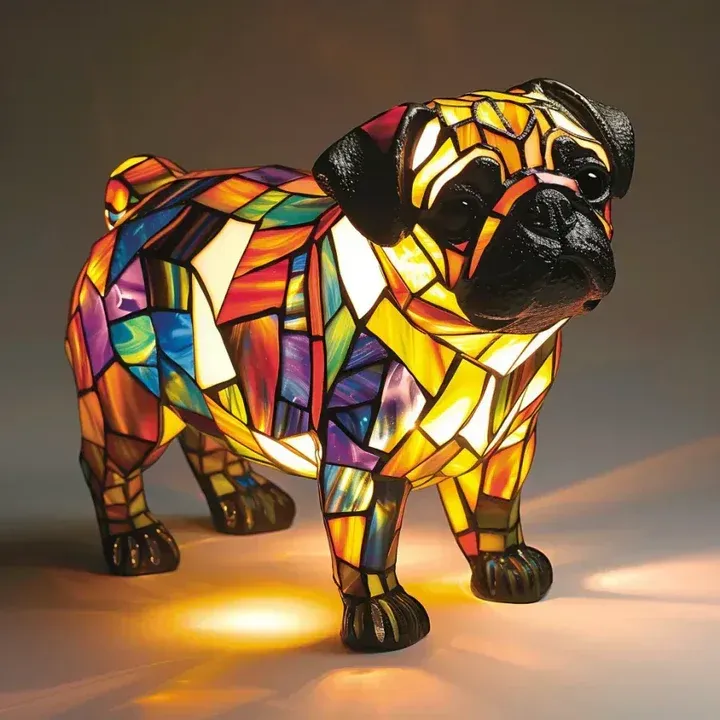 Luminous dog - handmade lamp that makes hearts shine