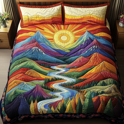 Sunshine 3-Piece Quilted Bedding Set NCU0VT106