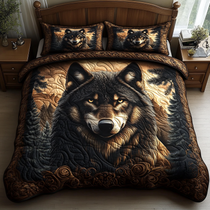 Forest Animals 3-Piece Quilted Bedding Set NCU0VT98
