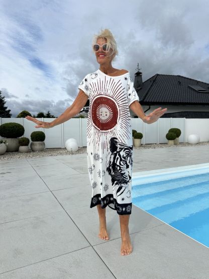 Women’s Flowy Summer Dress with Fresh Tropical Prints