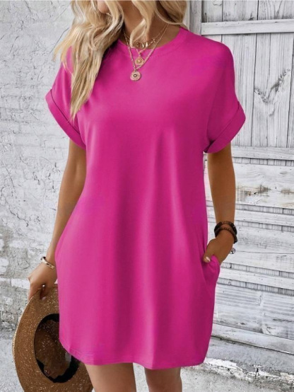 Women's Casual Breathable Loose Pocket Versatile Dress