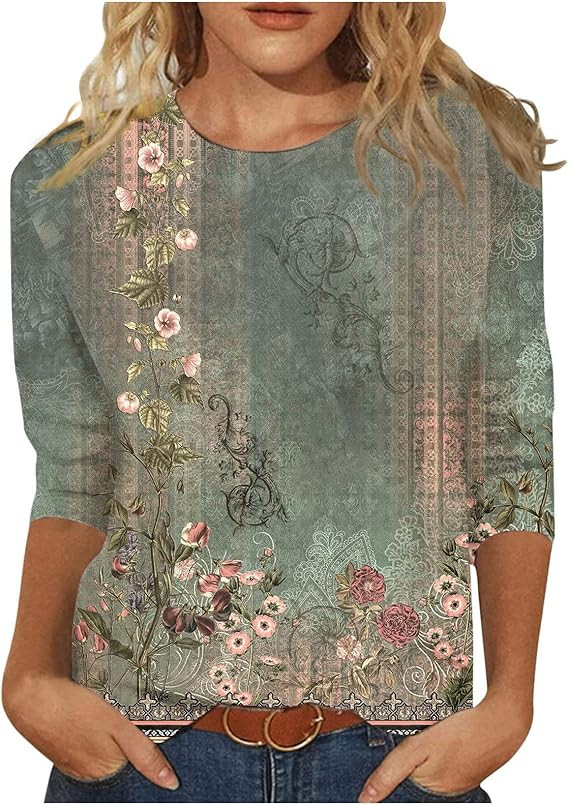 Women's Bohemian Elegant Round-Neck Loose Blouse
