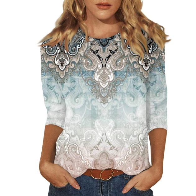 Women's Bohemian Elegant Round-Neck Loose Blouse
