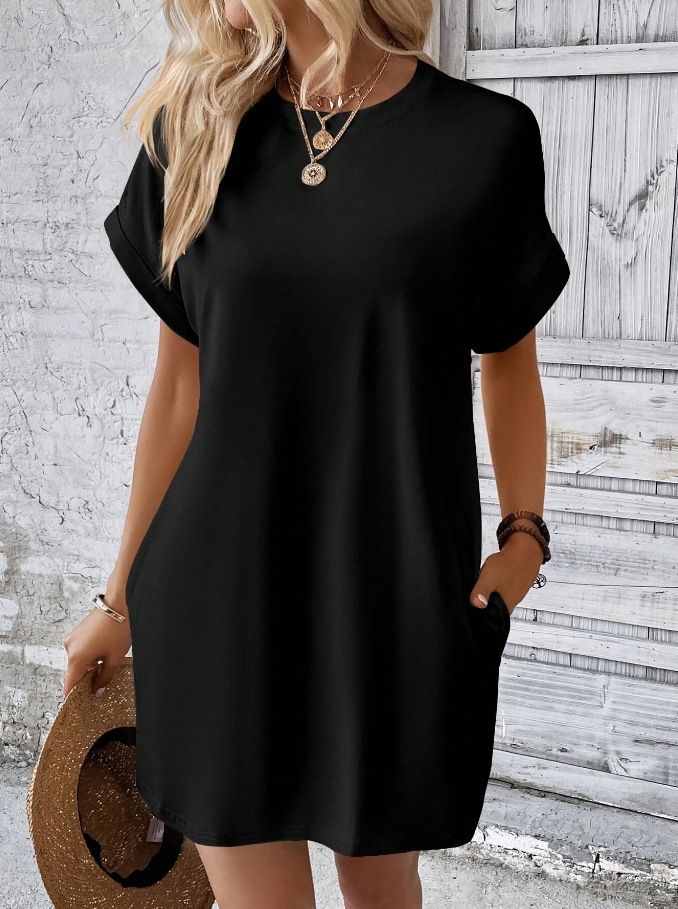 Women's Casual Breathable Loose Pocket Versatile Dress