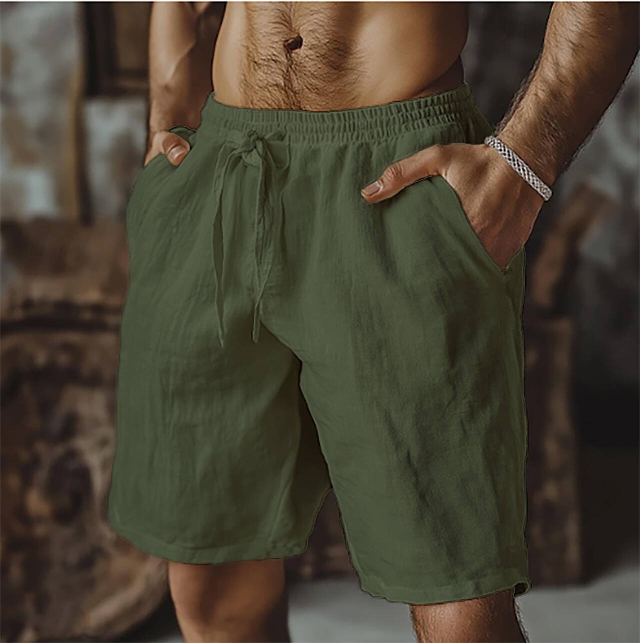 Men's Breathable Linen Loose Holiday Shorts