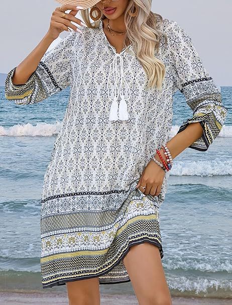 Womens Boho Dresses Casual Beach Dress