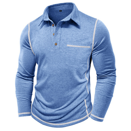 Men’s Long-Sleeve Polo T-Shirt