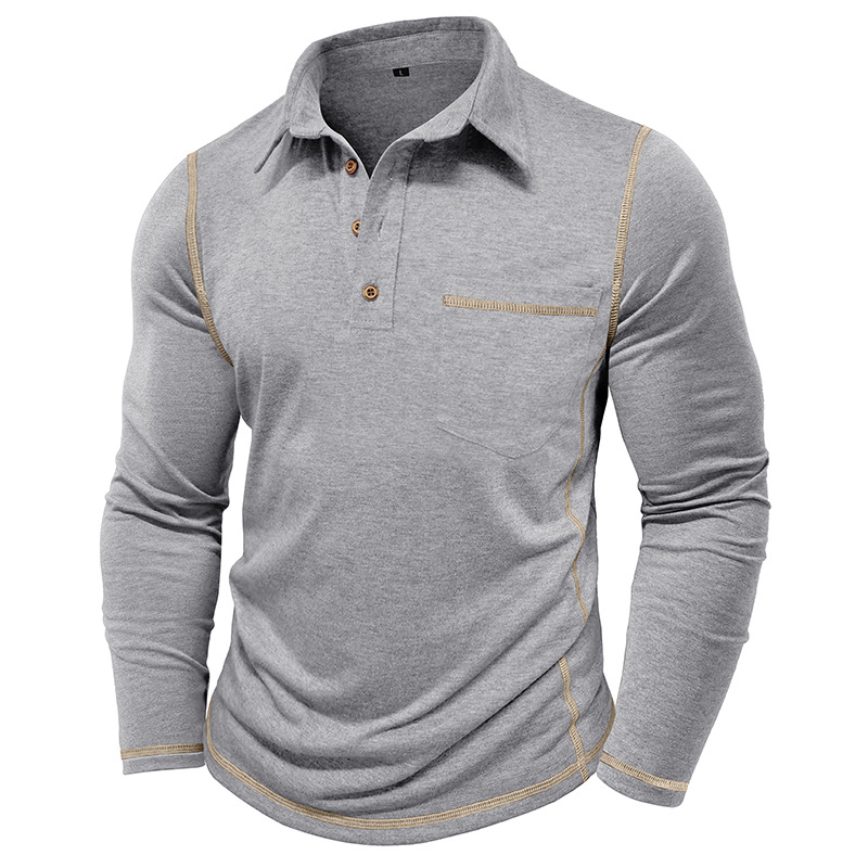 Men’s Long-Sleeve Polo T-Shirt