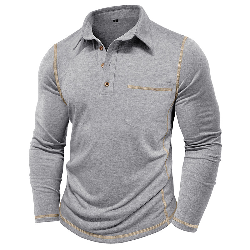 Men’s Long-Sleeve Polo T-Shirt