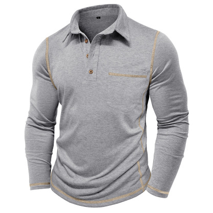 Men’s Long-Sleeve Polo T-Shirt
