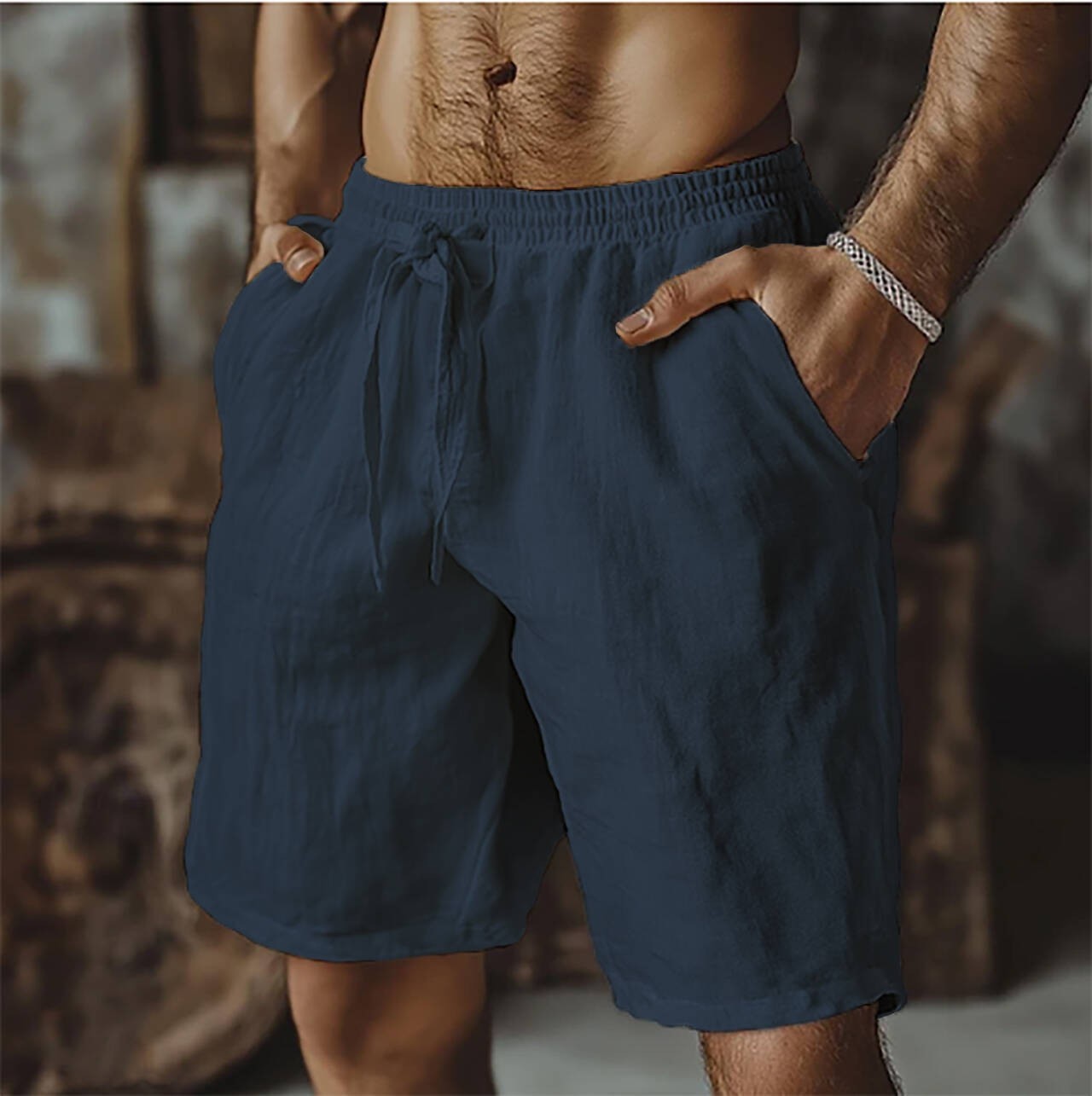 Men's Breathable Linen Loose Holiday Shorts