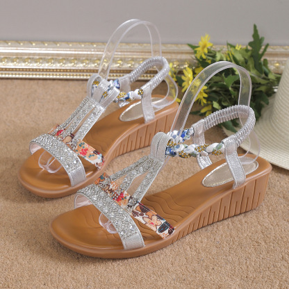 🔥[#1 TRENDING 2025] - Women's New Summer Rhinestone Open Toe Orthopaedic Sandals