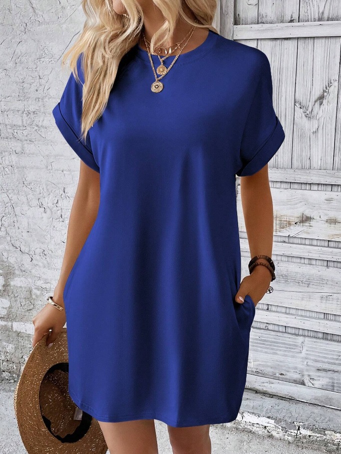 Women's Casual Breathable Loose Pocket Versatile Dress