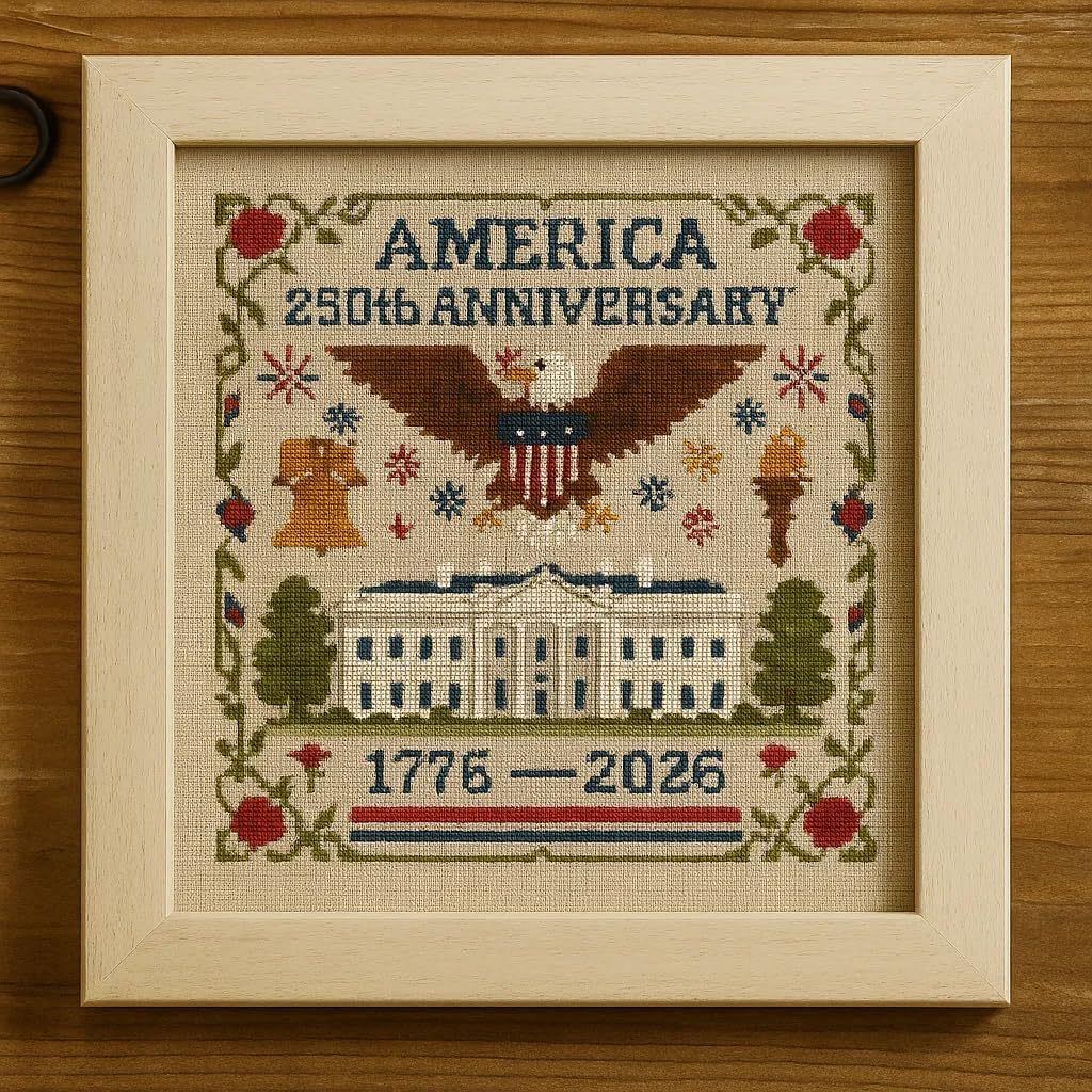 US 250th Anniversary Cross Stitch Kit