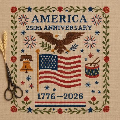 US 250th Anniversary Cross Stitch Kit