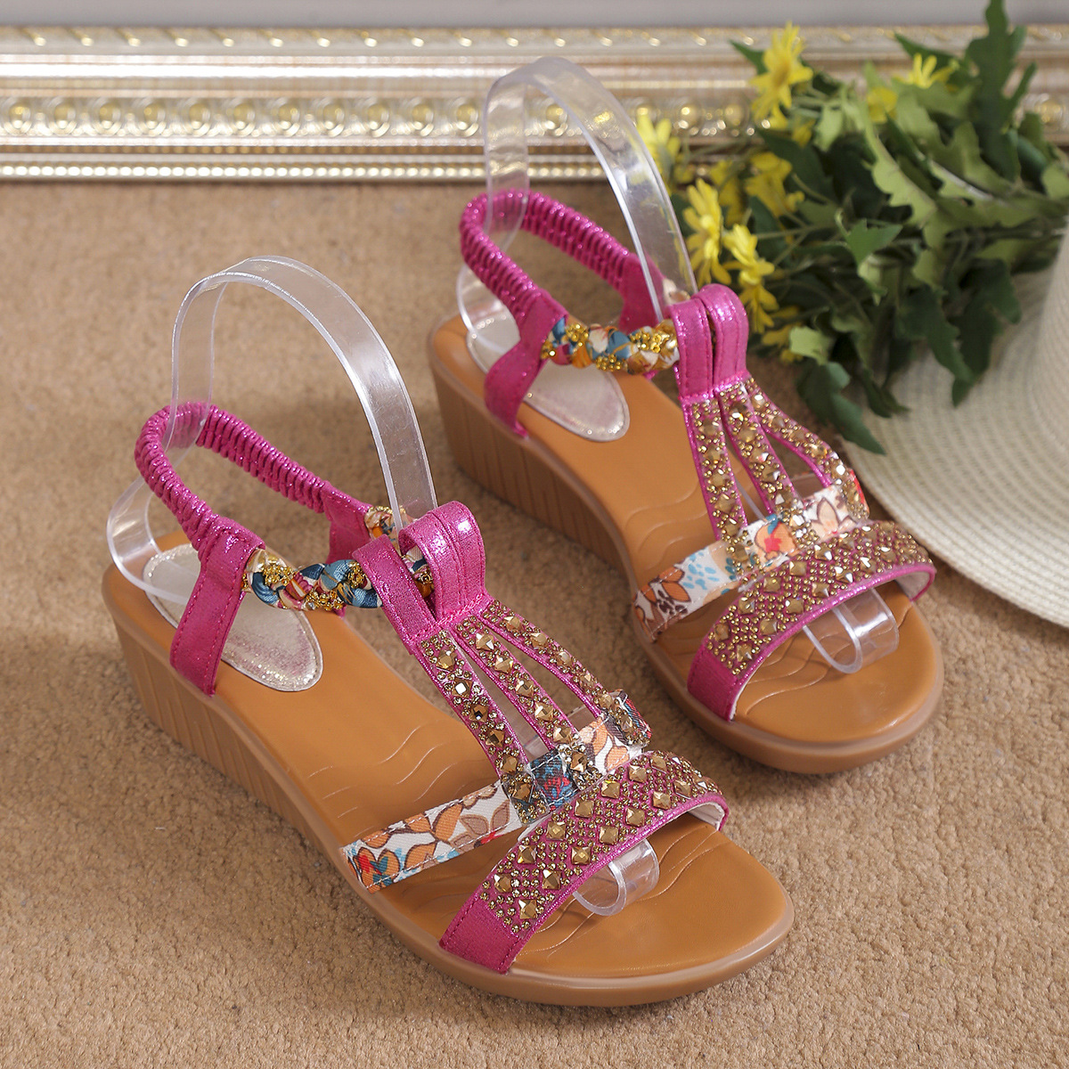 🔥[#1 TRENDING 2025] - Women's New Summer Rhinestone Open Toe Orthopaedic Sandals