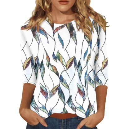 Women's Bohemian Elegant Round-Neck Loose Blouse