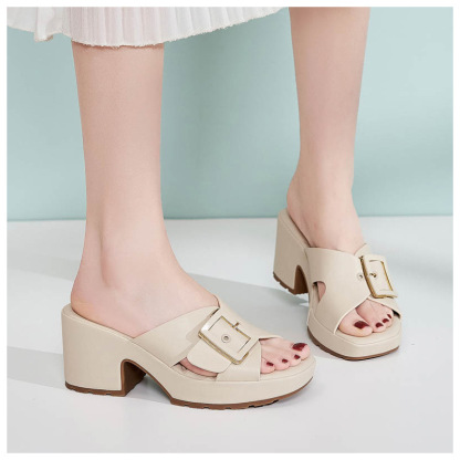 SIKETU™-2025 New Platform Comfort Sandals with Metal Buckle 