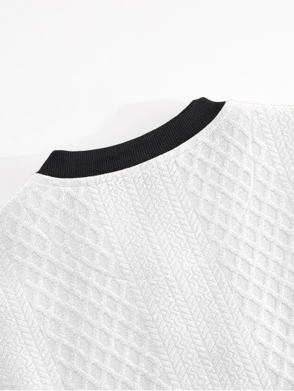 Men’s Fashionable Cotton V-Neck Sweater