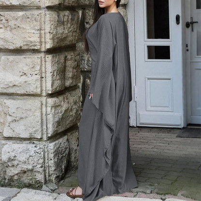 Women's Elegant Solid Color Long Sleeve Evening Dress