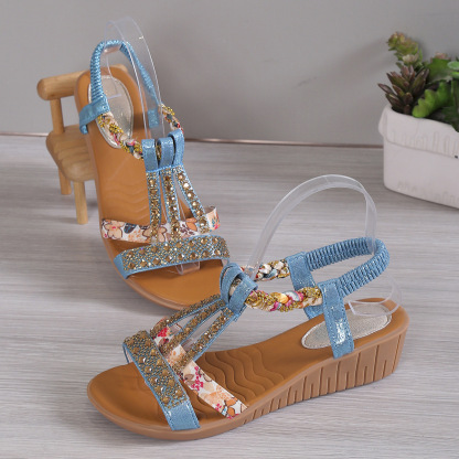 🔥[#1 TRENDING 2025] - Women's New Summer Rhinestone Open Toe Orthopaedic Sandals
