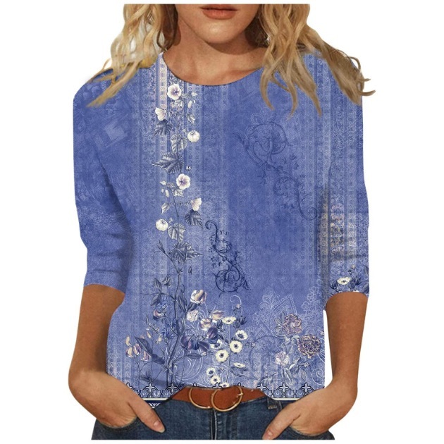 Women's Bohemian Elegant Round-Neck Loose Blouse