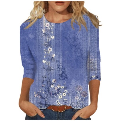 Women's Bohemian Elegant Round-Neck Loose Blouse