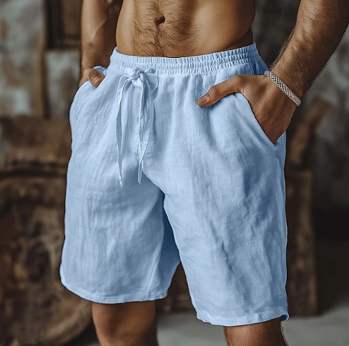 Men's Breathable Linen Loose Holiday Shorts