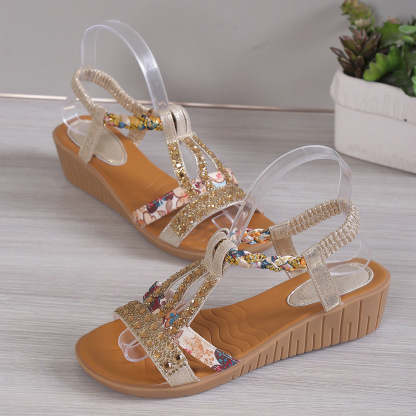 🔥[#1 TRENDING 2025] - Women's New Summer Rhinestone Open Toe Orthopaedic Sandals