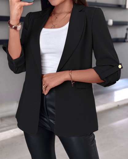 Elegant Women's Blazer with Single Button Closure