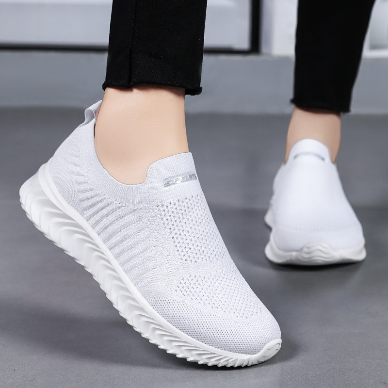 Womens Slip on Trainers Comforble Walking Shoes with Memory Foam