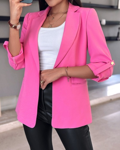 Elegant Women's Blazer with Single Button Closure