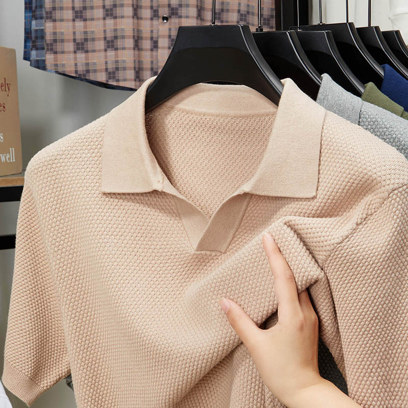 Summer Men's Breathable Casual Short Sleeve Polo Shirt