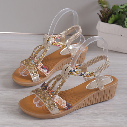 🔥[#1 TRENDING 2025] - Women's New Summer Rhinestone Open Toe Orthopaedic Sandals